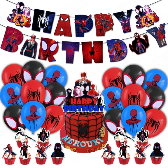 Spidey Birthday Party Supplies,Cartoons Theme Party Decoration Set