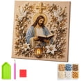 thumbnail image 7 of DIY Jesus Pearl Art Kit 3D Bead Painting Relaxing Craft for Adults, Christian Stress Relief Activity Faith Home Decor, 12×12in, 7 of 7