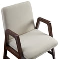 thumbnail image 5 of Stella Modern Wood Velvet Armchair in Champagne - Set of 4, 5 of 8