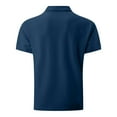 thumbnail image 5 of Mens Golf Shirts Casual Short Sleeve Button Collared T-Shirts Pullover Boys Solid Cotton-Blend Breathable Office Work Tees Tops, 5 of 5