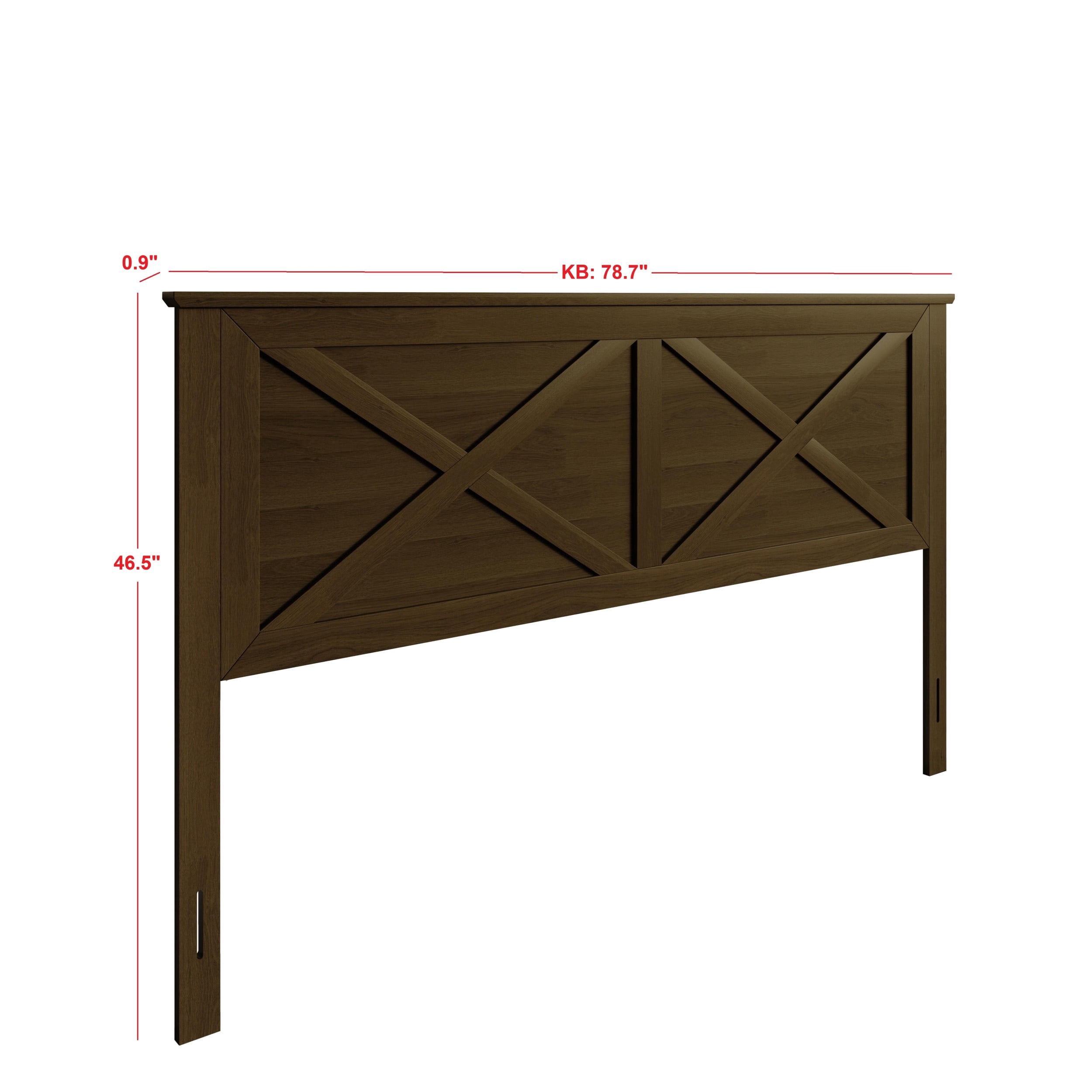 Home Design Raleigh King Wood Headboard, Brown