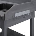 thumbnail image 3 of Alden Design Wooden Garden Potting Bench Work Bench Station Planting Bench with Sink Drawer Rack, 3 of 10