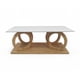 thumbnail image 3 of Mesa de Centro con Base de Ruedas de Madera y Cubierta Tipo Mármol Bossa Orbita, 3 of 5