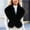 #0070-Black, variant on TaTaai Women's Faux Fur Shawl Collar, Artificial Fur Wrap Scarf for Warm Winter Holiday Evening Wear