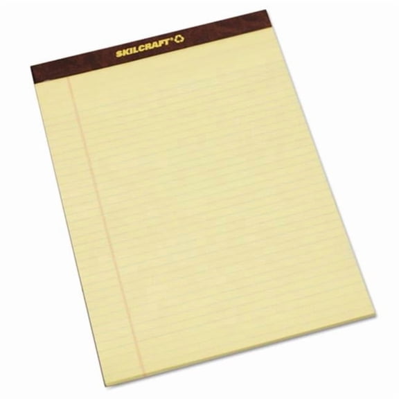 NSN3566727 8.5 x 11.75 in. 1 Dozen Canary Rule Legal Pad - 50 Sheets