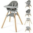 thumbnail image 1 of Patiojoy 3 in 1 High Chairs for Babies and Toddlers, Eat and Grow Convertible Highchair with Foot Rest Grey, 1 of 9