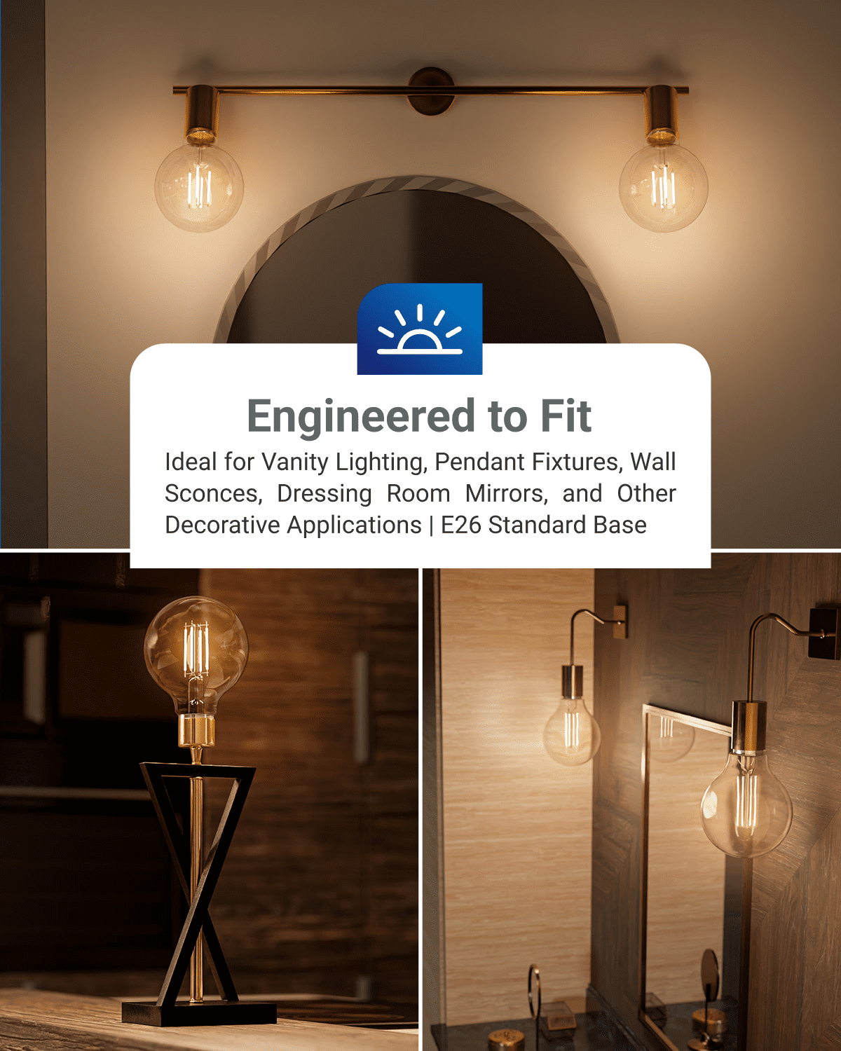 Sunco 10 Pack Vanity Globe Light Bulbs G25 LED for Bathroom Mirror 40W Equivalent 6W, 4000K Cool White, Dimmable, 450 LM, E26 Base, Round Frosted Decorative Bulb, UL & Energy Star Listed