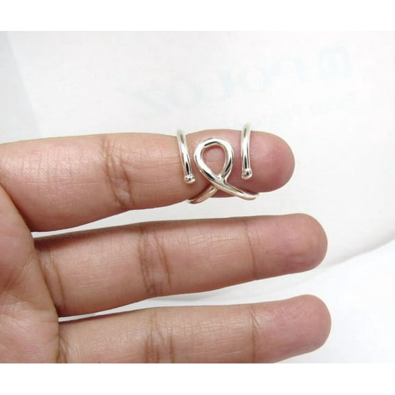 SS DESIGNS Sterling Silver Splint Ring for Mallet Finger, Boutonniere Deformity & Lateral Deviation | Therapeutic Finger Splint by Evabelle Jewelry