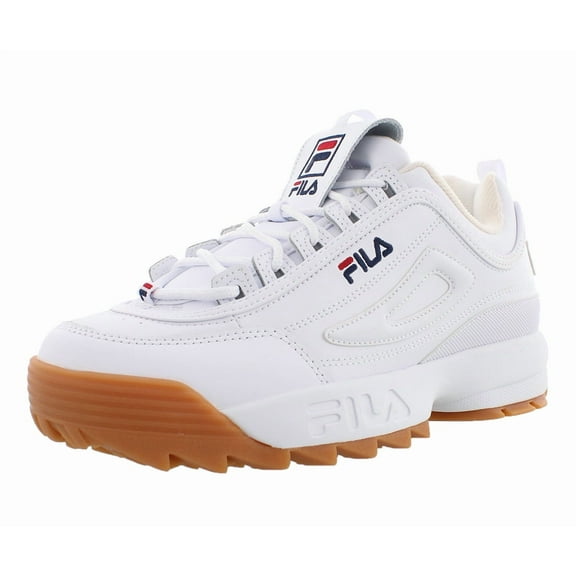 Fila Disruptor II Premium Mens Shoes Size 10, Color: White/Fila Navy/Gum