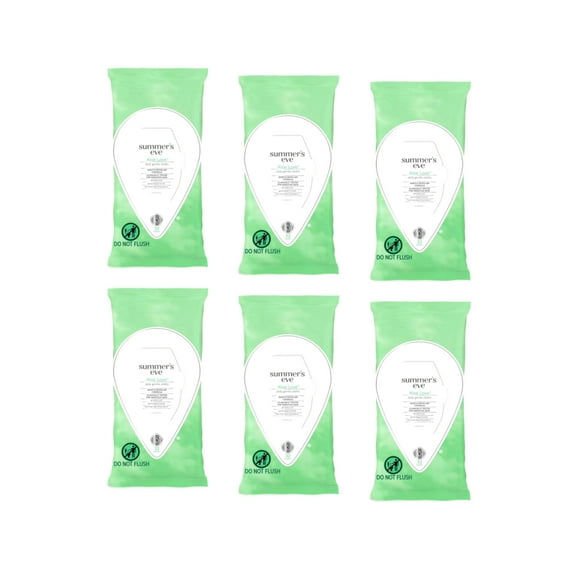 Summer's Eve Aloe Love Cleansing Cloths for Sensitive Skin, 32 Count 6 Pack
