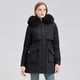 thumbnail image 5 of Parkas de manga larga para mujer, chaqueta holgada coreana de longitud media, abrigo para mujer, 5 of 7