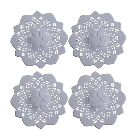 

4pcs Kitchen Sink Filter Floor Drain Filter Sink Strainer for Bathroom Kitchen (Grey)