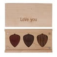 thumbnail image 2 of Guitar Pick Case Storage Holder Wooden Box Gift with 3pcs Picks Instrument Accessory, 2 of 8