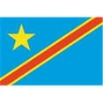 thumbnail image 1 of Drapeau de la République Démocratique du Congo Nyl-Glo de 2 Pi X 3 Pi, 1 of 1
