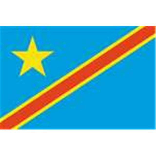 Drapeau de la République Démocratique du Congo Nyl-Glo de 2 Pi X 3 Pi