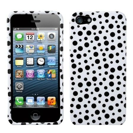 Insten Black Mixed Polka Dots Phone Case for Apple iPhone SE / 5S /