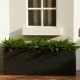 thumbnail image 3 of TerraDeco 42 Inch Rectangular Concrete Planter（42Lx14Wx15H，58 Pounds）,Durable All-Weather Use with Drainage Holes,Large Rectangular Planter  for Outdoor Indoor Plants, 3 of 5