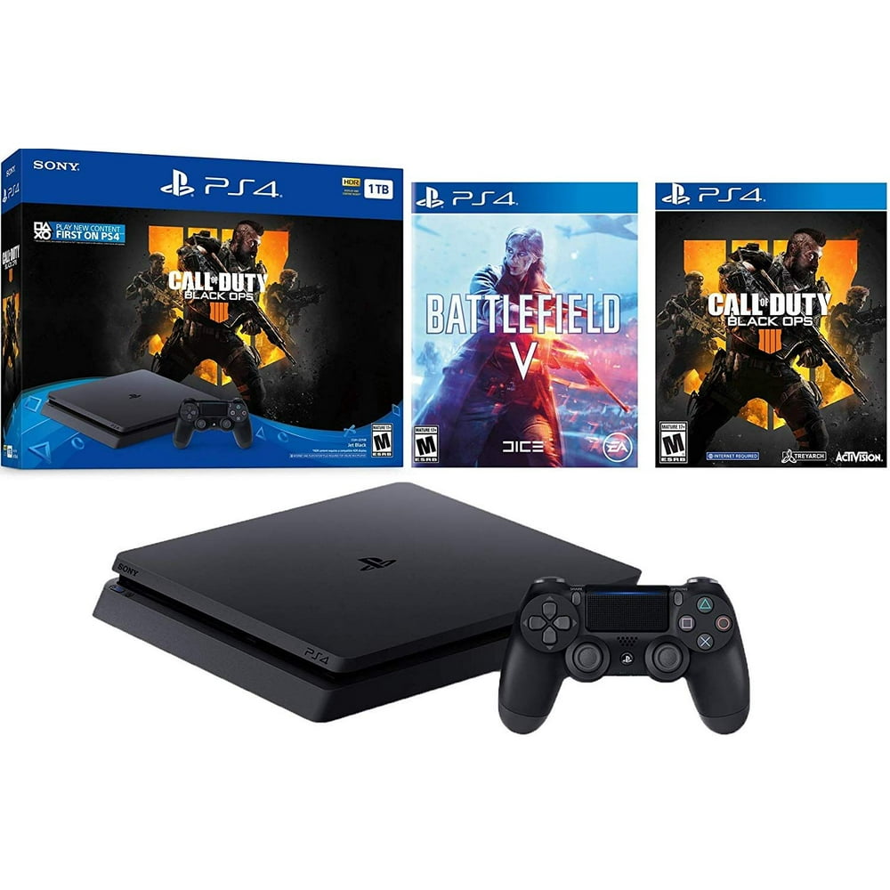 PlayStation 4 Call of Duty Black Ops 4 PS4 Slim Battlefield Bundle