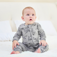 thumbnail image 1 of PatPat Baby Boy/Girl Plant Print Zip-up Snug-Fitting Wool Pajamas, 1 of 2