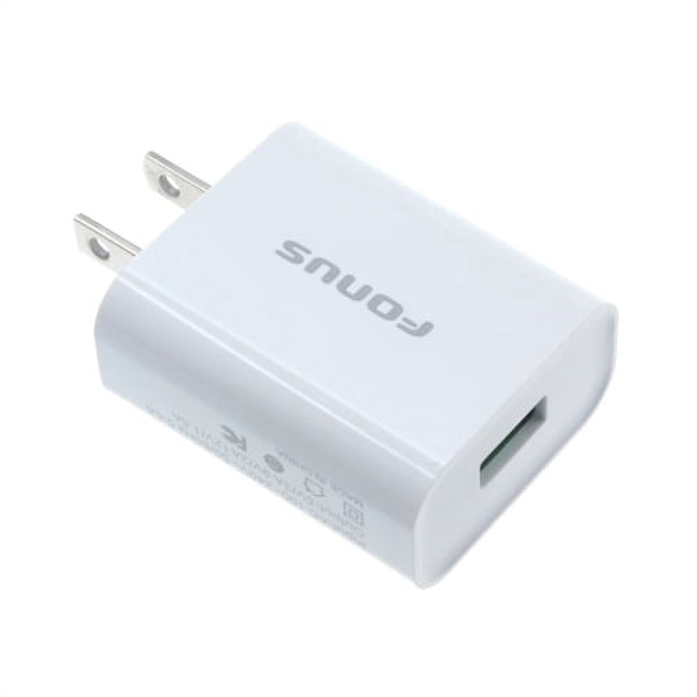 18W Quick Home Charger w Type-C 6ft USB Cable Q3Z for LG G7 ThinQ, Stylo 4 - Motorola One, Moto Z4 Z3 Play Z2 Play Z Play Droid Force Droid X4 G7 Power Play G6 - Nokia 8, 7.1, 3.1 Plus