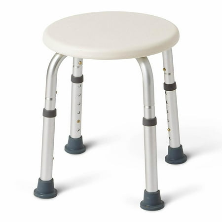 Medline Round Shower Stool, White - Walmart.com