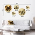 thumbnail image 4 of Designart "Vintage Illustration Of Butterfly II" Animals Butterfly Metal Wall Art Set of 5 Piece, 4 of 5