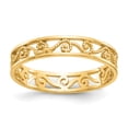 thumbnail image 1 of Bague en Or Jaune 14K Polie et Texturée, 1 of 2
