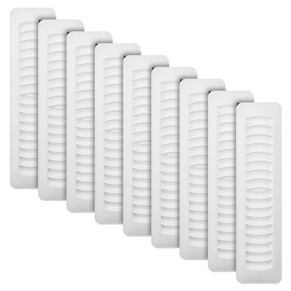 Imperial Louvered Plastic Floor Register RG1449 - Easy to Clean - 9 Pack, 2.25 x 12-Inch, White
