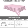 thumbnail image 2 of Rectangle Tablecloth 60x84 Inch, Pink Buffalo Plaid Rectangle Table Cloth Water Resistant Tabletop Covers Wipe Clean Table Cover for Restaurant, Picnic, Indoor and Outdoor Dining, 2 of 8