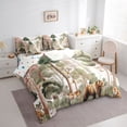 thumbnail image 3 of Castle Fairy Safari Deer Bear Boy Girl Bedding Comforter Set 7pcs,Jungle Animal Queen Bedding Sets Super Cozy,Woodland Wildlife Queen Sheet Sets,Lightweight Room Decor,Reversible, 3 of 8