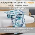 thumbnail image 3 of Jessy Home Coastal Quilt Queen Blue Ocean Beach Bedspread Set Microfiber Bedding Set, 3 of 7