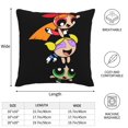 thumbnail image 4 of Fundas de almohada de lino de Las Chicas Superpoderosas, fundas de cojín cuadradas de arpillera para sofá cama, banco, 18 x 18 pulgadas (45 cm), funda de almohada, 4 of 8