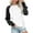 White, variant on BangWanChi Fall Sweatshirts for Women 2024 Graphic Womens Casual Loose Pocket Splicing Long Sleeved Round Neck Tops