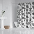 thumbnail image 2 of Gray Highland Cow Lemon Pattern Shower Curtain 84"x72" ,Bathroom Decorative Shower Curtains Set with 12 Hooks,Modern Waterproof Washable Shower Curtain, 2 of 6