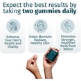 thumbnail image 2 of 2 PACK Gummies para cabello, piel y uñas - Apoya un cabello saludable - Vitaminas de biotina veganas para mujeres y hombres, 2 of 3