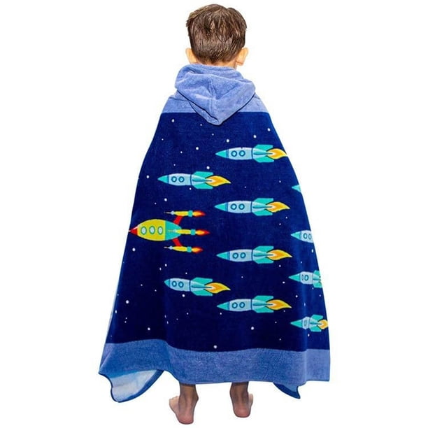 Toalla de baño con capucha para niños Poncho de surf para bebés Bata suave y real para cambiar a niños pequeños para niños y niñas Ducha/playa/piscina Cubiertas para niños 50x30 Toalla grande