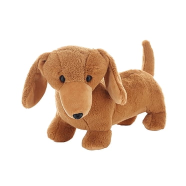 Plush Dachshund Dog - Super Soft Velvet, Realistic Brown Teckel Breed Stuffed Animal, 30 Cm Adorable Plush Toy
