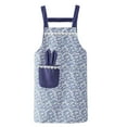 thumbnail image 2 of Reheyre Baking Apron with Pocket Sleeveless Breathable Floral Printed Non-pilling Anti-fouling Cooking Apron for Home, 2 of 7