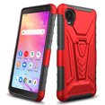 thumbnail image 2 of Compatible for Alcatel TCL A3 Case / TCL A30 Case with Holster Belt Clip Hybrid Shockproof Protective Phone Cover with Kickstand - Red, 2 of 7