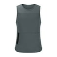 thumbnail image 3 of asjyhkr Mens Athletic Tank Tops Workout Running Gym Sleeveless Crew Neck Undershirt with Zipper Pocket, 3 of 5