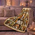 thumbnail image 6 of Beagle Dog Portrait Collage, Cozy Gothic Scene, Warm Flannel Blanket for Living Room and Bedroom with Detailed Artwork, Animal Lovers Thanksgiving Gift, Gothic Home Decor, 6 of 9