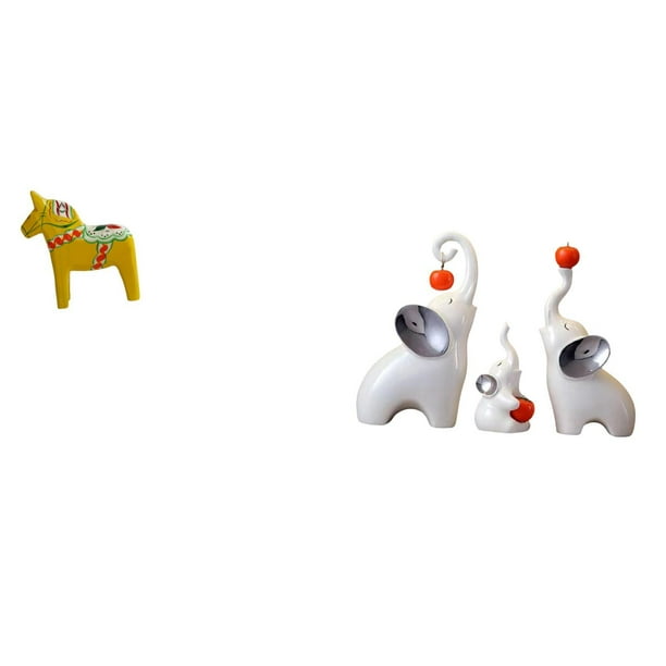 Figura de escritorio,Estatua tradicional sueca del caballo de Dala,Figura creativa del caballo Dalecarliano,Esculturas de elefantes,Estatuas de elefantes,decoración del hogar,artesanías de