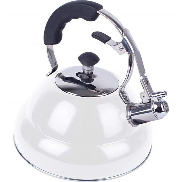 Chefs Secret KTTKCWT 2.6 Liter Gloss White Stainless Steel Tea Kettle