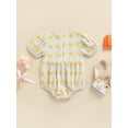 thumbnail image 4 of Qmyliery Baby Girls Summer Romper, Short Sleeve Heart Valentine’s Style Romper Gift, 4 of 9
