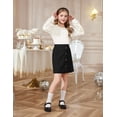 thumbnail image 5 of Arshiner Girl's Skirt Sets Casual Fall Outfits Corduroy Skirt and Long Sleeve Rib Knit Shirt Tops Trendy 2 Piece Clothes, 5 of 6