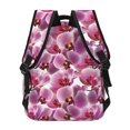 thumbnail image 4 of Rateoe Orchids Flowers Pattern Casual Backpack for School, Work, Travel – Adjustable Straps, Multiple Compartments – Ergonomic Design, Fits Laptops and Tablets, 4 of 5