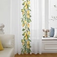 thumbnail image 6 of Yellow Lemon Sheer Curtains 84 Inches Long, Simple Spring Botanical Fruit Leaves Flower Light Filering Curtains, Breathable Simi Curtain Privacy Drapes for Living Room Bedroom Window Treatment, 6 of 9