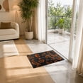 thumbnail image 6 of Halloween Doormat - Black Orange Scattered Pumpkin Face Fiber Rug, Non-Slip Outdoor Porch Welcome Mat, Weather Resistant Indoor Entryway Decoration for Front Door, Spooky Seasonal Floor Accent, 6 of 8