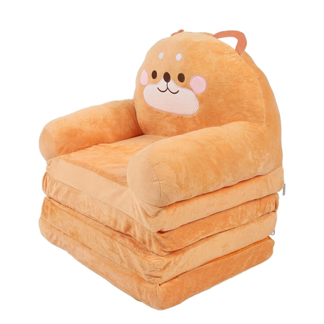 Foldable Portable Kids Sofa Chair With Cute Cartoon Design, Sponge Material For Reading, Watching TV, Relaxing, Durable And Wear