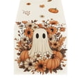 thumbnail image 2 of PoyoKee Halloween Table Runner 72 x 13 inch, Black Orange Striped Decorative Runner for Dining Table, Farmhouse Kitchen Decor, Halloween Decorations, 2 of 6
